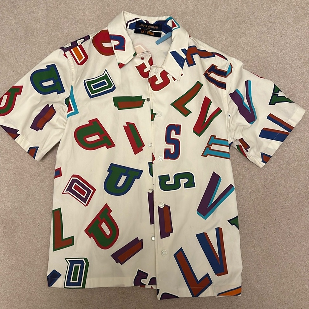 Louis Vuitton x NBA short sleeve men’s size medium shirt.